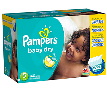 Pampers Baby Dry Size 5 Diapers Super Economy Pack - 140 Count