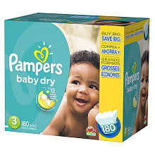 Pampers Baby Dry Size 3 Diapers Super Economy Pack - 180 Count