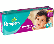 Pampers Cruisers Size 4 Diapers Mega Pack - 44 Count