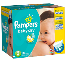 Pampers Baby Dry Size 2 Diapers Super Economy Pack - 192 Count