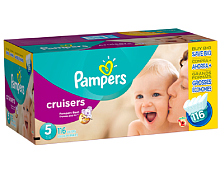 Pampers Cruisers Size 5 Diapers Super Economy Pack - 116 Count