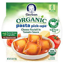 Gerber Organic Pasta Pick-Ups Cheese Ravioli in Tomato Sauce