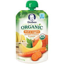 Gerber Organic 2nd Foods Pouch Pumpkin Banana Carrot