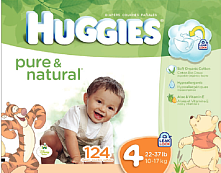 Huggies Pure & Natural Step 4 Value Box - 124 Count