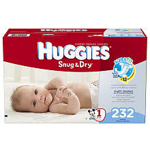 Huggies Snug & Dry Size 1 Value Box - 232 Count