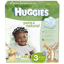 Huggies Pure & Natural Size 3 Value Box - 140 Count