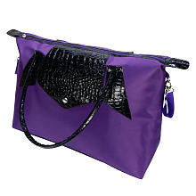 Trend Lab Royal Purple and Black Rendezvous Tote Style Diaper Bag