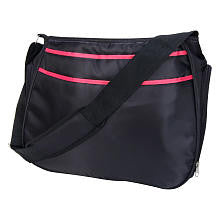 Trend Lab Black and Fuchsia Pink Ultimate Hobo Style Diaper Bag