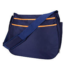 Trend Lab Navy Blue and Orange Ultimate Hobo Style Diaper Bag