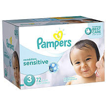 Pampers Swaddlers Size 3 Sensitive Diapers Super Pack - 72 Count