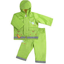 Kushies Neutral Rain Jacket and Pant Set- Green