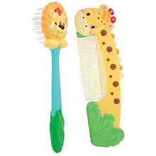 Sassy Giraffe Comb & Lion Brush Set