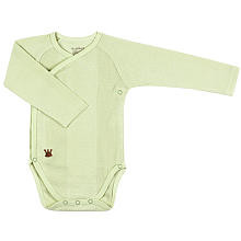 Kushies Neutral Everyday Long Sleeve Wrap Bodysuit- Green