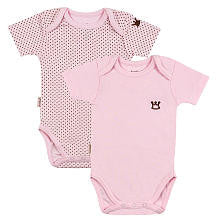 Kushies Girls 2 Pack Everyday Short Sleeve Bodysuit-Pink