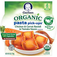 Gerber Organic Pasta Pick-Ups Chicken & Carrot Ravioli