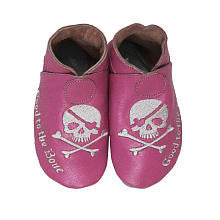 Silly Souls Girls "Good to the Bone" Slip On Soft Sole Sneaker- Pink