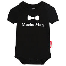 Silly Souls Boys Macho Man Bow Tie Bodysuit