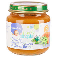 Babies R Us Stage 2 Purely Simple Organic Baby Food Sweet Potatoes & Green Beans  - 4 Ounce