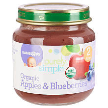 Babies R Us Stage 2 Purely Simple Organic Baby Food Apples & Blueberries  - 4 Ounce