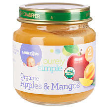 Babies R Us Stage 2 Purely Simple Organic Baby Food Apples & Mangos  - 4 Ounce