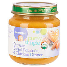 Babies R Us Stage 2 Purely Simple Organic Baby Food Sweet Potatoes & Chicken  - 4 Ounce