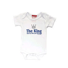 Silly Souls Boys The King Bodysuit 12-18 Months