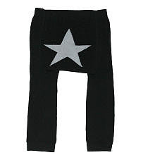 Silly Souls Neutral Black Star Stretch Leggings