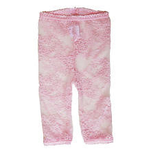 Baby Bella Maya Girls Pink Lacy Leggings