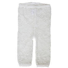 Baby Bella Maya Girls White Lacy Leggings