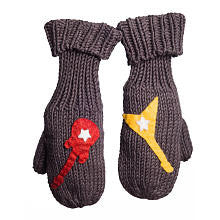 Zooni Boys Handmade ZZ Rock Guitar Knit Mittens