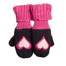 Zooni Girls Handmade Angel Heart Knit Mittens