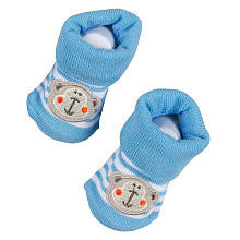 Gerber Boys Blue Monkey Bootie Socks- 0-6 Months