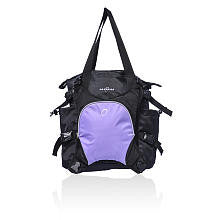 O3 Obersee Innsbruck Diaper Bag Tote With Detachable Cooler - Black / Purple