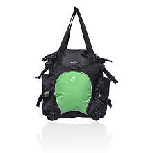 O3 Obersee Innsbruck Diaper Bag Tote With Detachable Cooler - Black / Green