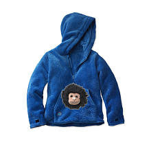 HoodiePet Boys Blue Fleece Hoodie with Attached Screamie the Ape Plush Pet- 3T/4T