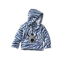 HoodiePet Girls Zebra Print Hoodie with Attached Zolie the Zebra Plush Pet- 3T-4T