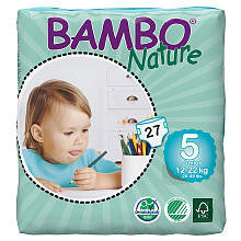 Bambo Nature Size 5 Junior Diapers 6-Pack - 27 Count