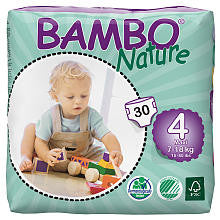 Bambo Nature Size 4 Diapers Maxi 6-Pack - 30 Count