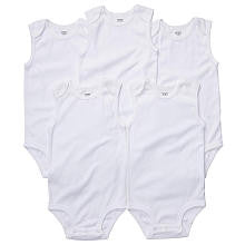 Carter's 5 Pack White Sleeveless Bodysuits