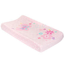 Babies R Us Butterfly and Flower Plush Changing Pad Cover