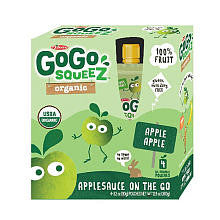 GoGo Squeez Organic Apple/Apple - 4 Pack