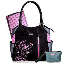 Disney Minnie Mouse Black Hobo Diaper Bag