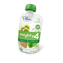 Plum Organics Plum Tots Mighty 4 Spinach Kiwi Barley Greek Yogurt - 4 Ounce