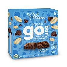 Plum Organics Kids Go Bars Chocolate Brownie 6-Count Box