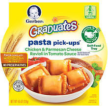 Gerber Graduates Pasta Pick-Ups Chicken & Parmesan Cheese Ravioli in Tomato Sauce