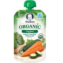 Gerber Organic 2nd Foods Pouch Carrot Zucchini Broccoli