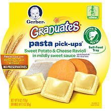 Gerber Graduates Pasta Pick-Ups Sweet Potato & Cheese Ravioli in Mildly Sweet Sauce