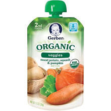 Gerber Organic 2nd Foods Pouch Sweet Potato Pumpkin Squash