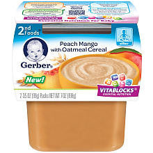 Gerber 2nd Foods Peach Mango Oatmeal 2-Pack