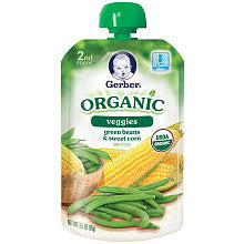 Gerber Organic 2nd Foods Pouch Green Bean Corn Pouch